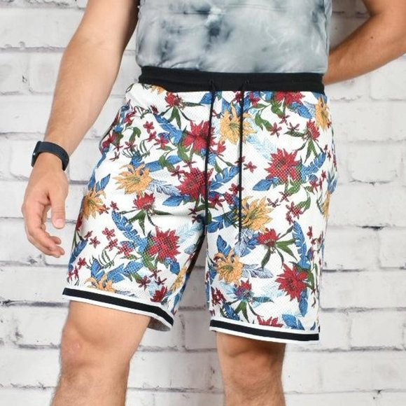 Original Use Jersey Tropical Print Shorts - Picture 2 of 4